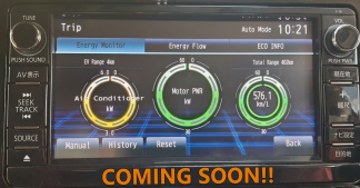 Mitsubishi MMCS J-16 head unit showing the Settings menu in English